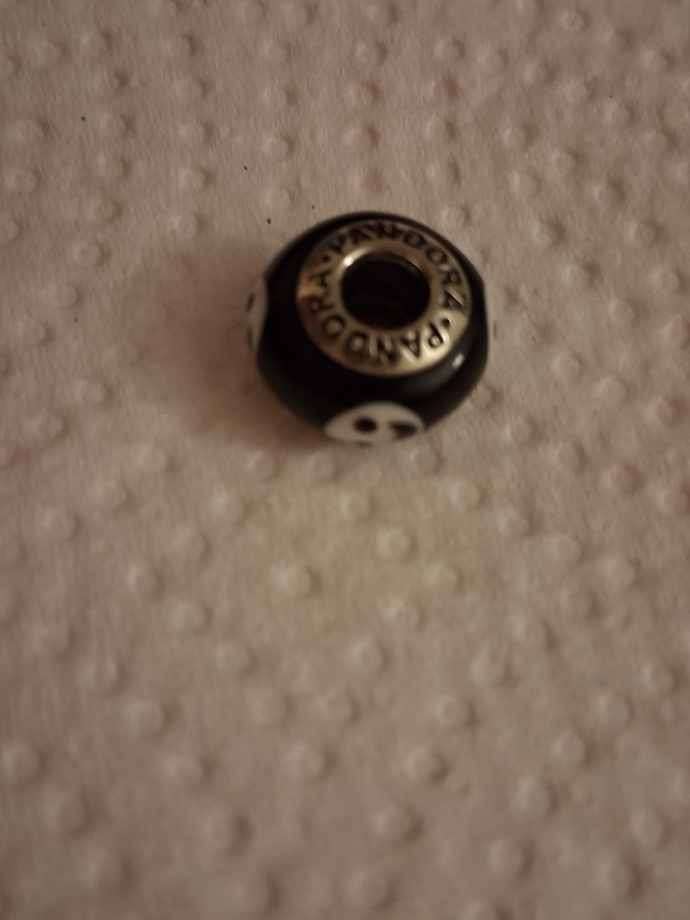 Pandora Black and White Skull Enamel Charm